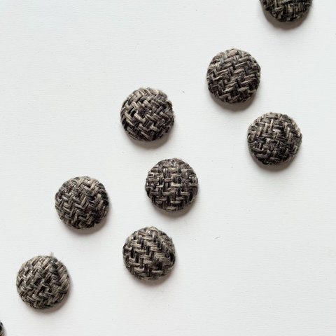 【6pcs dark brown #59-6】mini button cabochon