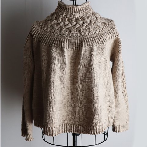 【送料無料】Nuage* カシミヤの模様編みセーター