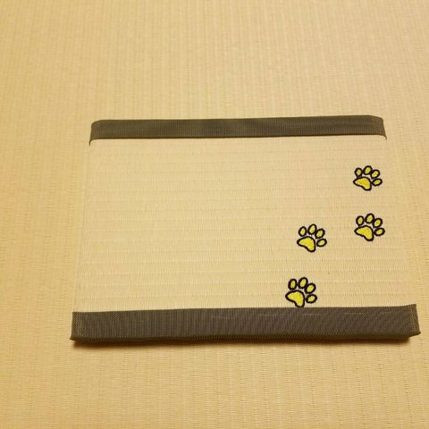 刺繍ミニ畳(猫足跡)