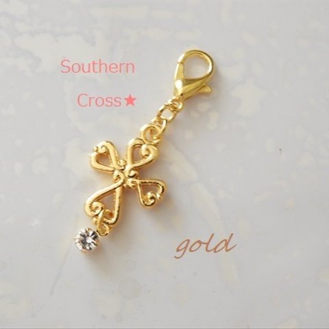 マスクチャーム ☆彡Southern Cross～gold　クロスチャーム