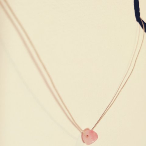 stone necklace　ピンクオパール
