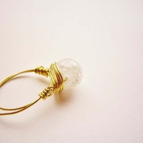 クラッククォーツ　Wire　Ring