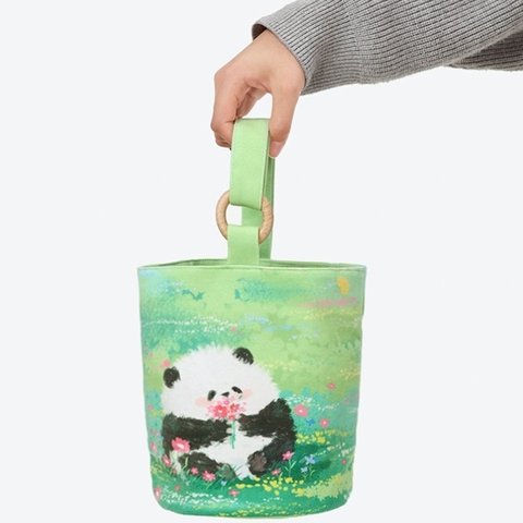 Panda パンダ ハンドバッグ パンダ柄 エコバッグ 学生手袋 かわいい 中国のパンダ キャンバスバッグ