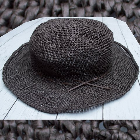 美濃和紙100％で編んだ特大の蒸れない帽子