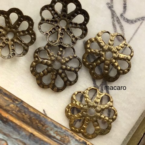 【30個✴︎×6mm】キャップ✴︎《アンティークゴールド》