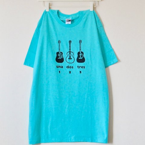 ギターTシャツ ユニセックス アクアブルー 