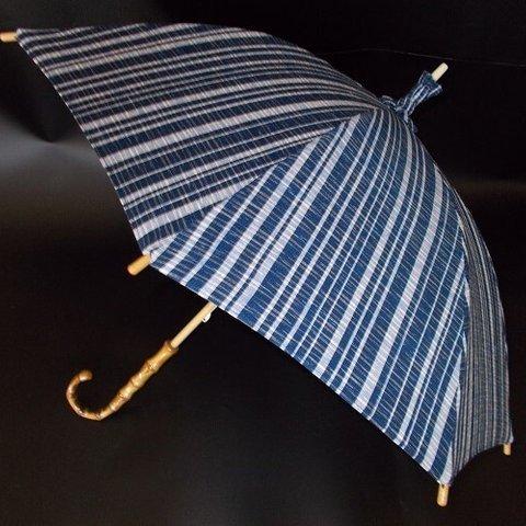 久留米絣の日傘　「最上川」