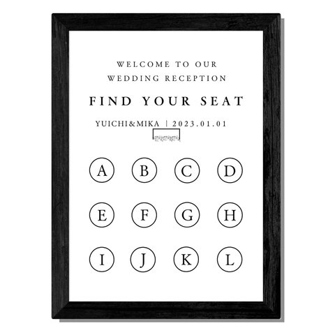 seating chart☆シンプルな席次表