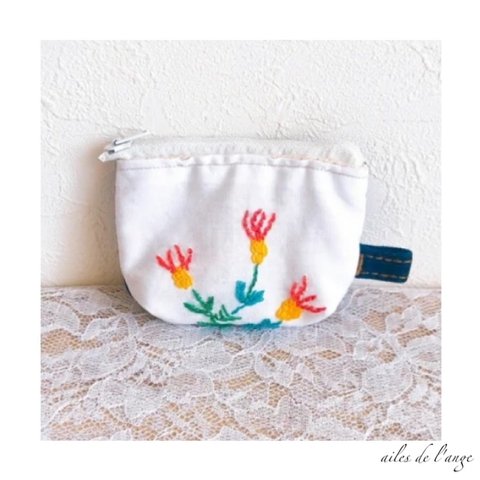 no.642 - embroidery ＊ denim remake mini porch