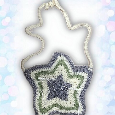 star knitted shoulder bag