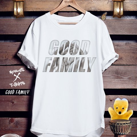 ファミリーメッセージTシャツ「GOOD FAMILY」