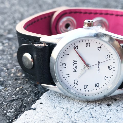 【送料無料】毎日つけていたくなる時計「ステッチラン 腕時計」受注生産（SRW-KPK-KS）Ⅱ