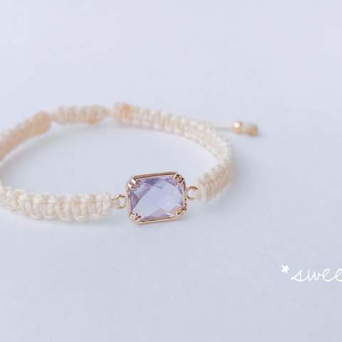 「冬の空気」ice cube×cord bracelet 〜セミオーダー〜
