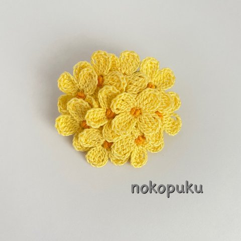 NEW 菜の花ブローチ レース編み