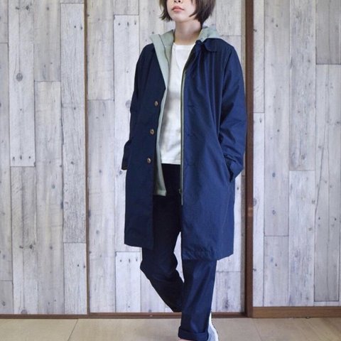 size3 unisex coat~otokomae coat~フラップポケット付