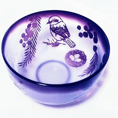 ミモザの器(紫/ピンク)