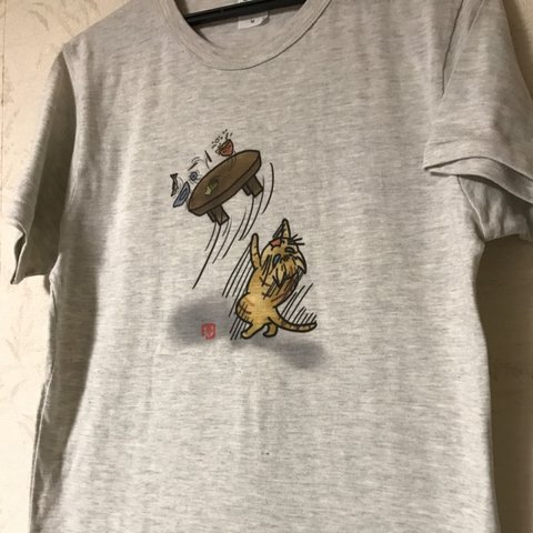 ちゃぶ台返しTシャツ_生地やわらか🎶