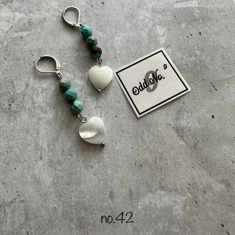 no42  turquoise × Mother of perl  （silver）