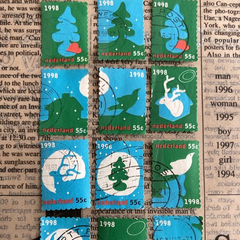 ** オランダ 1998年 クリスマス切手 12枚セット **