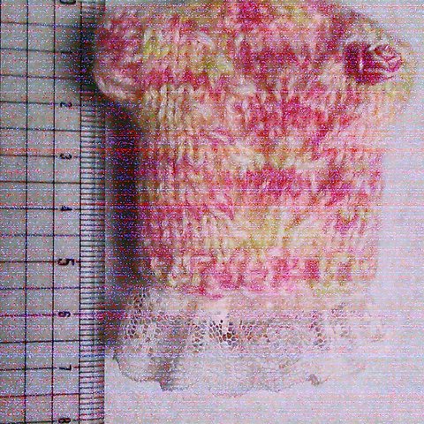 春色 手編みセーター ブローチ サクラ