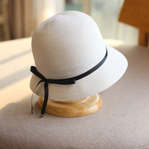 ☆麦わらハット☆夏用帽子  大人可愛い  ストローハット  天然素材