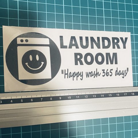 ランドリー ルーム 『happy wash 365』ステッカー