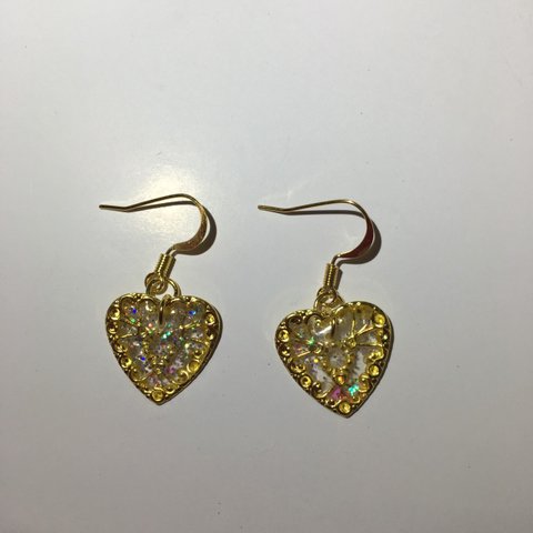 ゆらゆら　レジン　はーとピアス♡