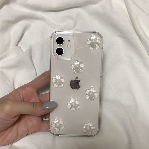 お花のiPhoneケース　スマホケース