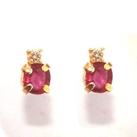 - classic - Ruby & Diamond Earrings