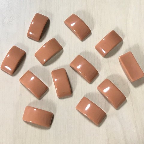 CAMEL BEIGE RECTANGLE DOME CABOCHONS