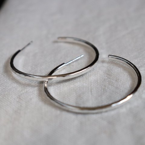 freckle.【2.0LLつちめ×silver×両耳用】フープピアス/受注制作/silver950