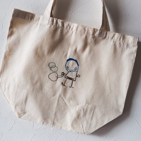 お絵描き刺繍【トートバッグ】