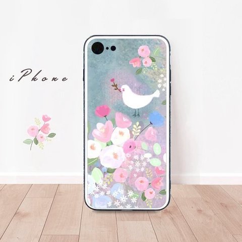iPhone/嬉しい知らせ☆強化ガラスoriginalスマホカバー