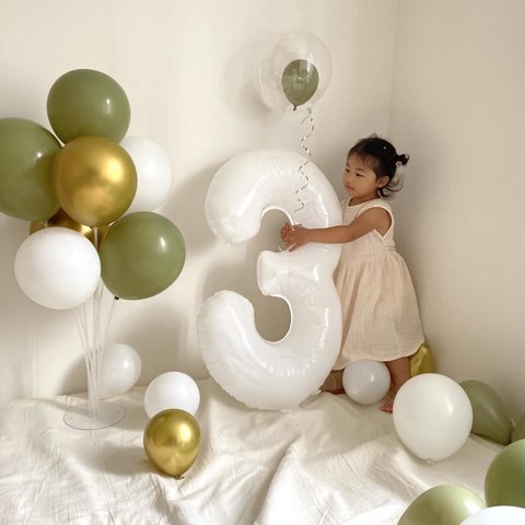 big balloon set １／２／３／４／数字　誕生日　風船birthday