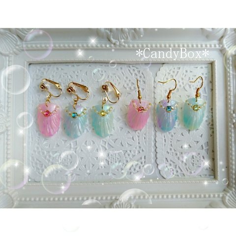  人魚姫の鱗アクセサリー～ジュエリーシリーズ～ピアス