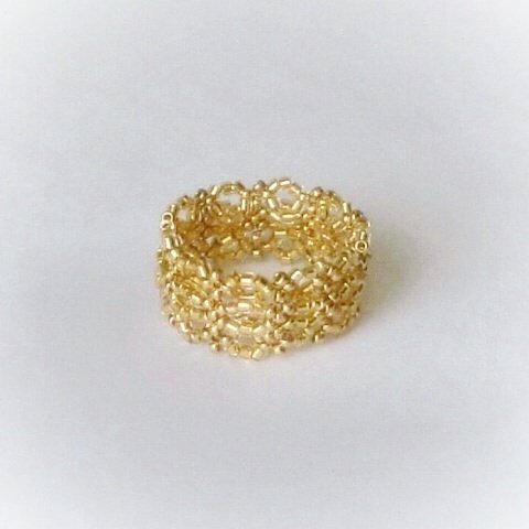 Lacy Grass Ring / クリアゴールド