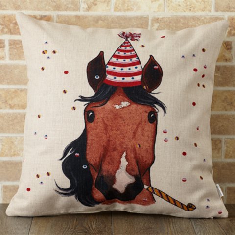 ハッピーホース クッションカバー jubileecushionem005  Emily Hackbartデザイン