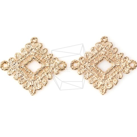 CNT-066-MG【4個入り】ダイヤモンドレースのペンダント,Diamond Shaped Lace Pendant