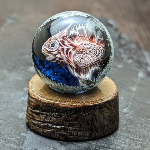 [ガラス]  魚  神様  海  マーブル  置物  ガラス細工  創作ガラス