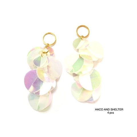 4pcs★whitey pearl bubble（スパンコールチャーム）