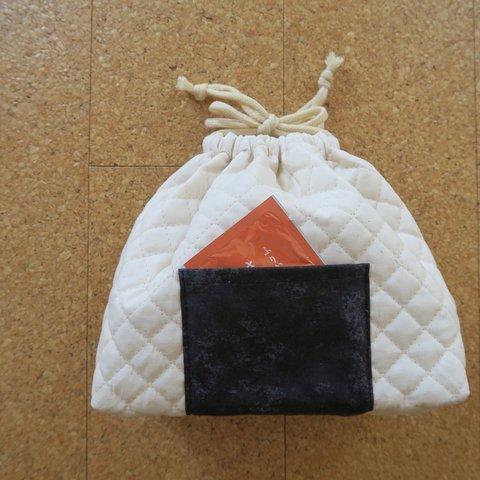 【再販１２】【ふりかけポケット付】"大きめ"おにぎりみたいなお弁当袋 /Lunch box bag/drawstring bag【通園・通学】【男の子】