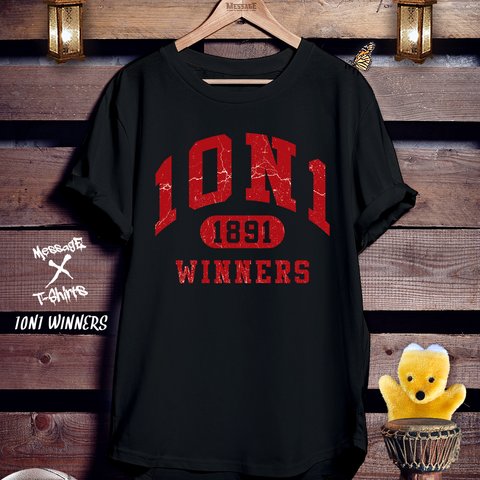 バスケットボール黒Tシャツ「1ON1 WINNERS」