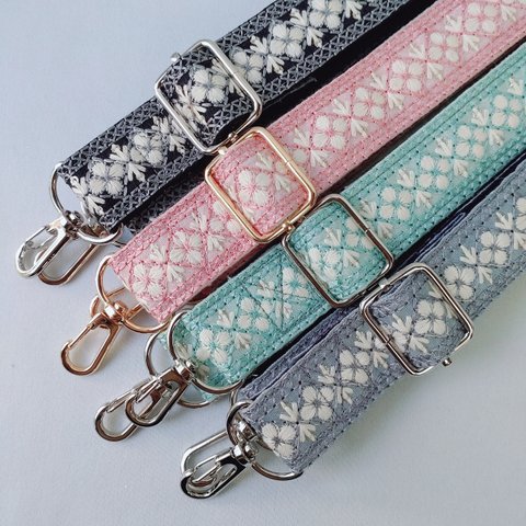 インド刺繍リボンのショルダーストラップ　〜c〜