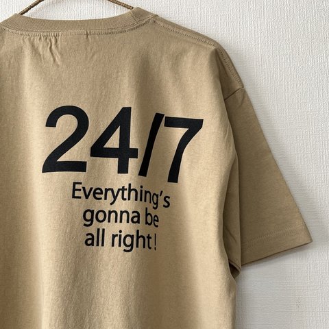 勇気湧く！半袖メンズTシャツ《サンド》／ユニセックス