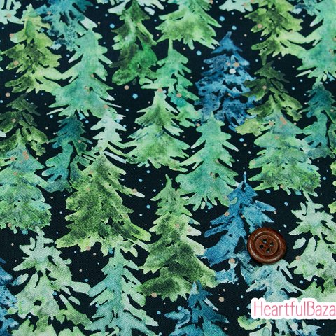 USAコットン(110×50) moda Starflower Christmas 冬の森 生地 布 クリスマス