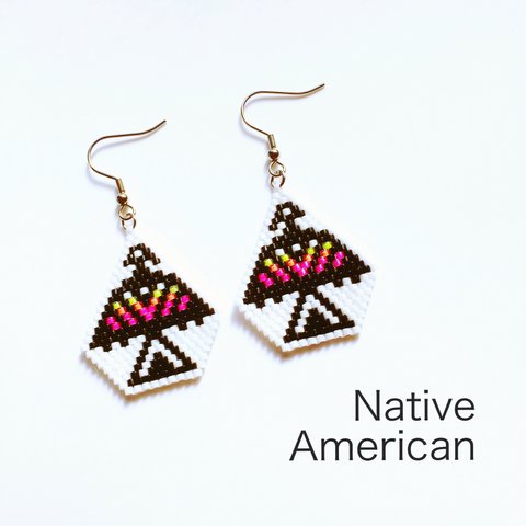 新色‼︎ NativeAmerican ビーズピアス (イヤリング ネイティヴ)