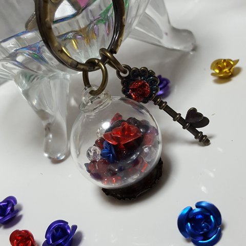 〖キーチェーン〗rose orb～赤薔薇の見る夢～