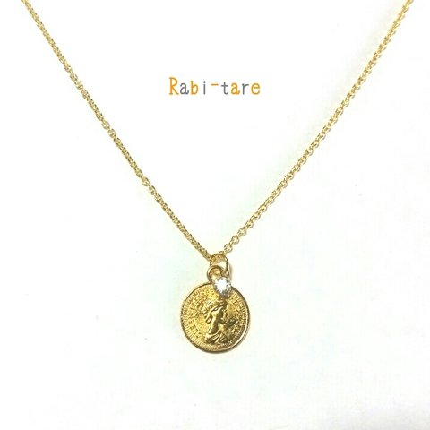 【半額SALE】ゴールドコインのプチネックレス