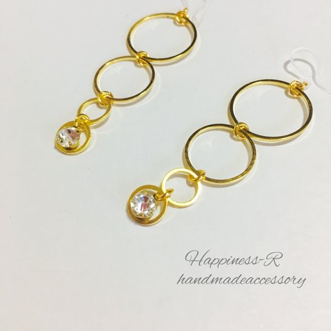 goldリングピアス.イヤリング