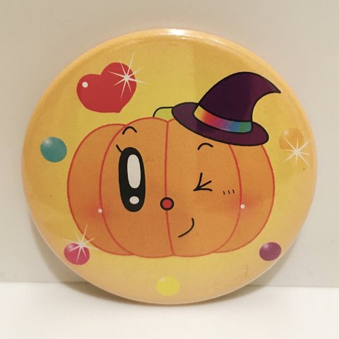 ハロウィンかぼちゃ缶バッチA